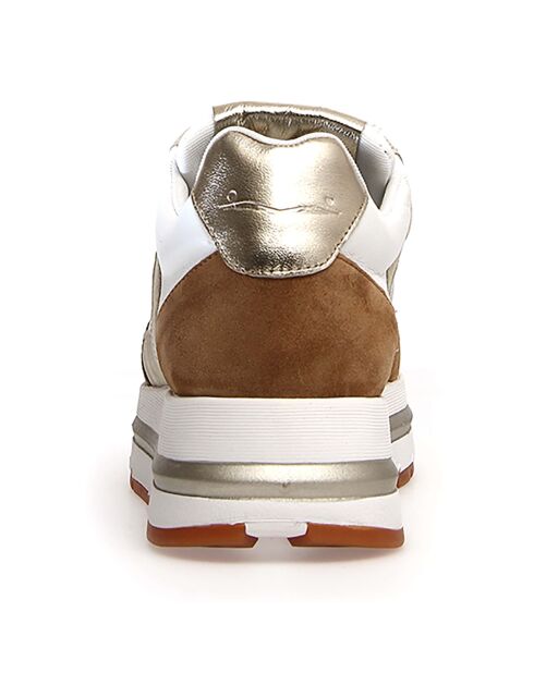 Sneakers en Cuir Maran marron/blanc/beige