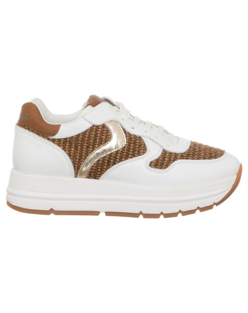 Sneakers en Cuir Maran blanc/marron