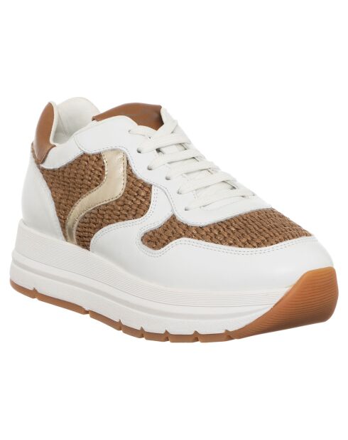 Sneakers en Cuir Maran blanc/marron