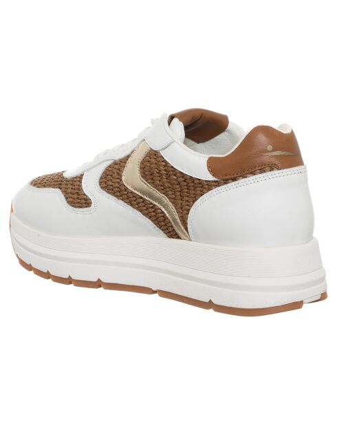 Sneakers en Cuir Maran blanc/marron