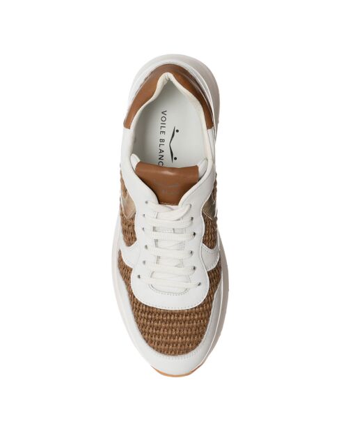 Sneakers en Cuir Maran blanc/marron