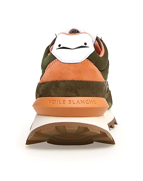Sneakers en Cuir Qwark vert/marron