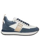 Sneakers en Cuir et Velours de cuir Sean bleu/blanc/beige