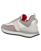 Sneakers en Cuir et Velours de cuir Sean blanc/gris/rouge