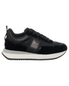 Sneakers en Cuir et Velours de Cuir Susan noires