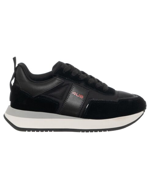 Sneakers en Cuir et Velours de Cuir Susan noires