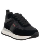 Sneakers en Cuir et Velours de Cuir Susan noires