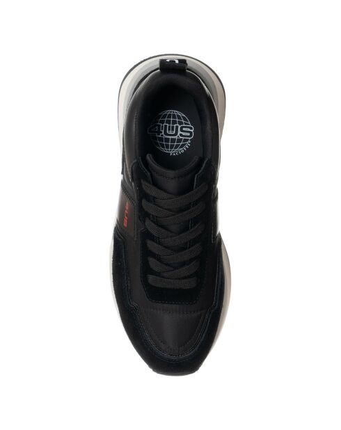 Sneakers en Cuir et Velours de Cuir Susan noires