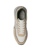 Sneakers en Cuir Susan blanc/beige