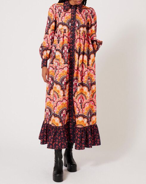 Robe Fall Winter Mix imprimée rose/multicolore