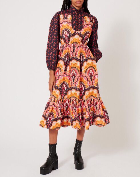 Robe Fall Winter Mix imprimée rose/multicolore