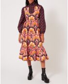 Robe Fall Winter Mix imprimée rose/multicolore