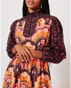 Robe Fall Winter Mix imprimée rose/multicolore