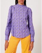 Top Fall Winter Mix imprimé violet