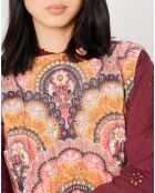 Top en maille Fall Torsade imprimé rose/multicolore