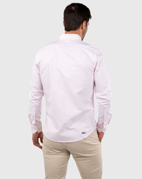 Chemise Oxford à rayures Kodak rose