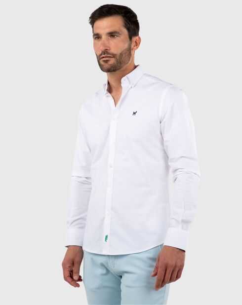 Chemise slim Oxford  blanche