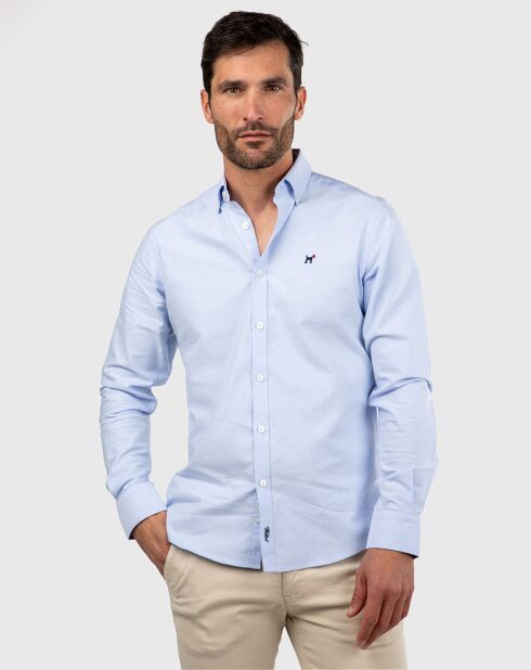 Chemise slim Oxford bleu ciel