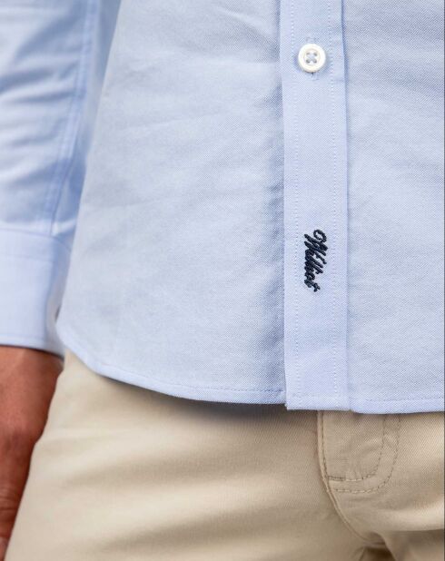 Chemise slim Oxford bleu ciel