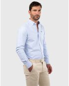 Chemise slim Oxford bleu ciel