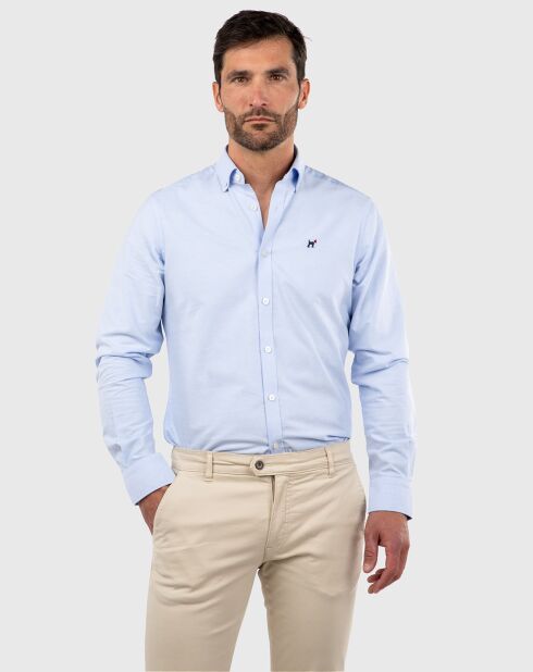 Chemise slim Oxford bleu ciel