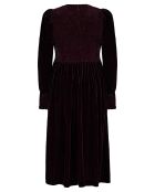 Robe en Velours satiné Princesse cerise noire