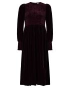 Robe en Velours satiné Princesse cerise noire