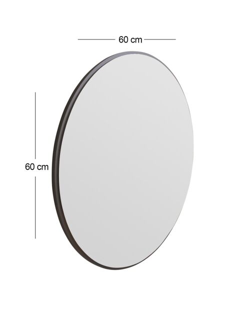 Miroir Ozze noir - 60x60x2.2 cm