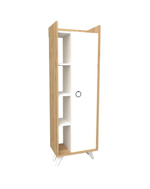 Armoire multi-usages Ilgim chêne blanc - 50x140x31.8 cm