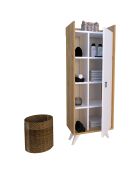 Armoire multi-usages Ilgim chêne blanc - 50x140x31.8 cm