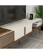 Meuble TV Milan Alt crème de noix - 180x40x35 cm