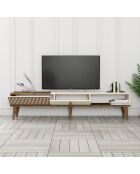 Meuble TV Milan Alt crème de noix - 180x40x35 cm