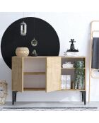 Console Oscar Dec0073 chêne saphir noire - 120x80x40 cm