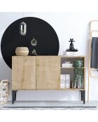 Console Oscar Dec0073 chêne saphir noire - 120x80x40 cm