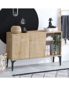 Console Oscar Dec0073 chêne saphir noire - 120x80x40 cm