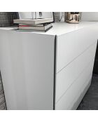 Buffet Lignes blanc - 90x45x81.6 cm