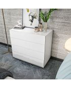 Buffet Lignes blanc - 90x45x81.6 cm