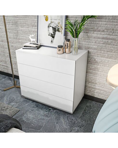 Buffet Lignes blanc - 90x45x81.6 cm