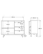 Armoire multi-usages RE2-W blanche - 88x85x35.5 cm