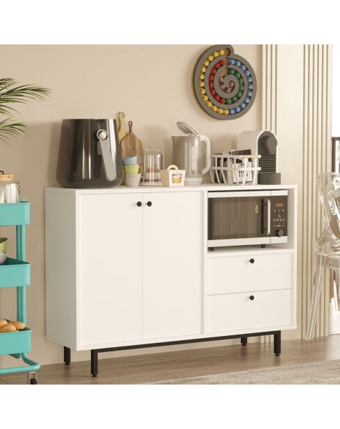 Armoire multi-usages RE2-W blanche - 88x85x35.5 cm