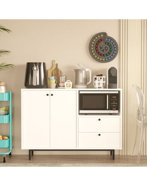 Armoire multi-usages RE2-W blanche - 88x85x35.5 cm