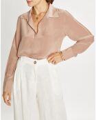 Blouse en Soie mélangée Cali vieux rose