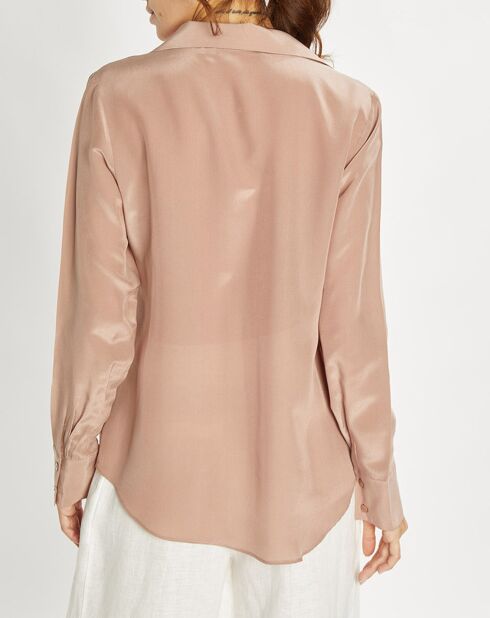 Blouse en Soie mélangée Cali vieux rose