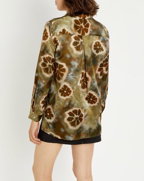Chemise en Soie mélangée Ines olive