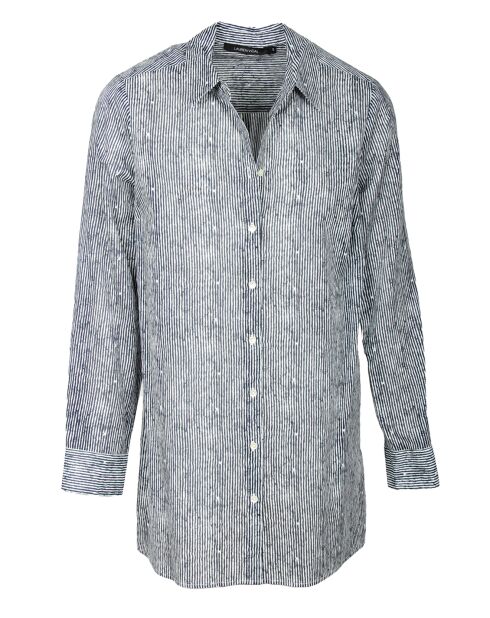 Chemise Cara à rayures indigo/blanc