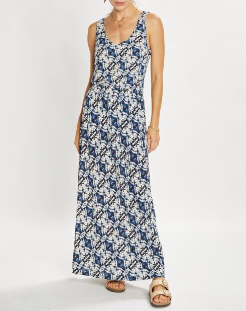 Débardeur Store imprimé bleu arctique/beige