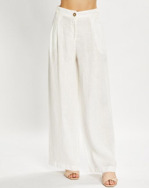 Pantalon 100% Lin Cara écru