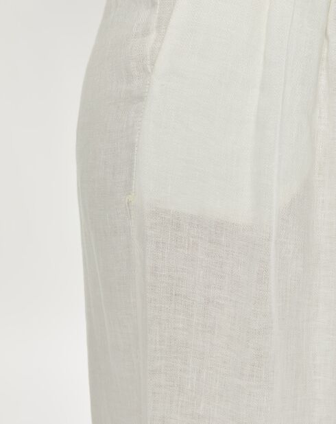 Pantalon 100% Lin Cara écru