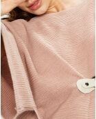 Poncho en Laine mélangée Store rose antique