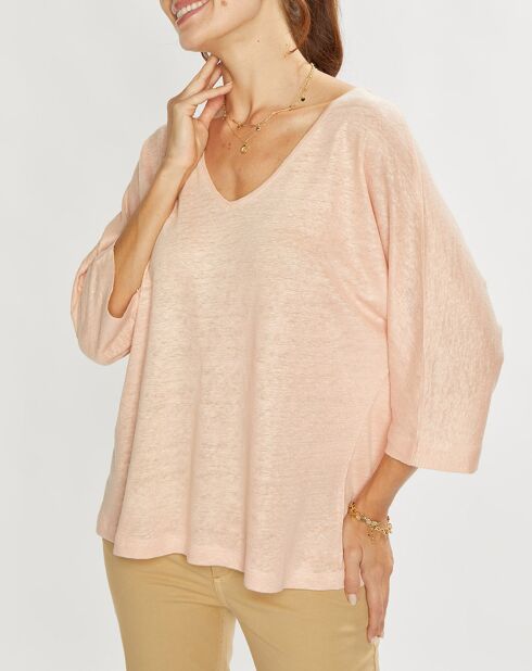 T-Shirt 100% Lin Essential blush